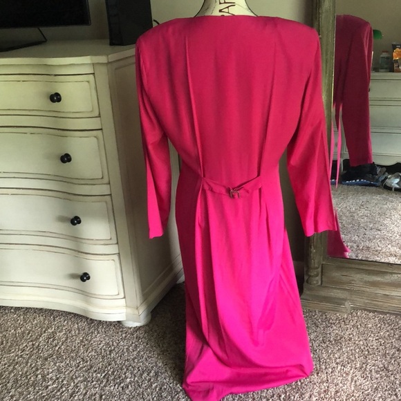 Irresistible Sue Eng fuchsia button up dress - Picture 4 of 7